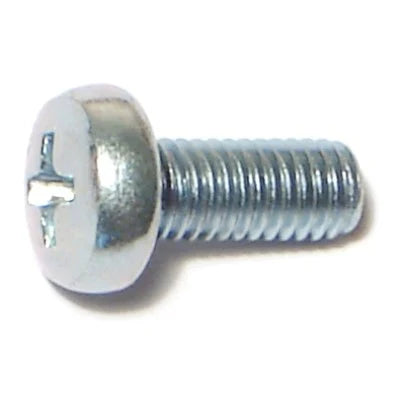 Monster Fastener Zinc Plated Class 4.8 Steel Coarse Thread Phillips Pan Head Machine Screws