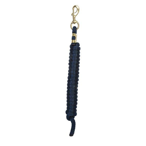 Weaver Poly Lead Rope with a Solid Brass 225 Snap (Solid - Black)