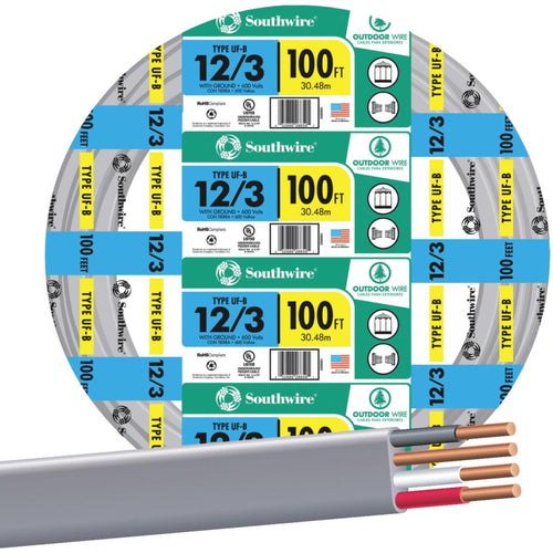 Southwire 100 Ft. 12 AWG 3-Conductor UFW/G Wire