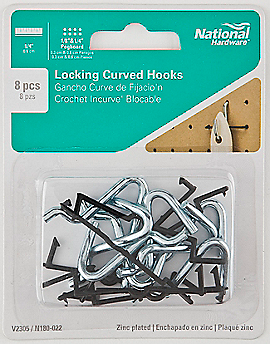 National Hardware Locking Curved Hooks 1/4