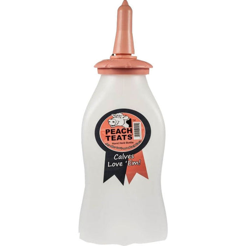 Peach Teats Hand Held Calf Nurser Nipple Bottle