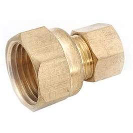 Brass Connector, 5/8-In. Compression x 1/2-In. Female Pipe Thread