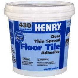 430 Thin-Spread Floor Tile Adhesive, Clear, 1-Qt.