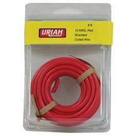 Automotive Wire, Insulation, Red, 10 AWG, 8-Ft.