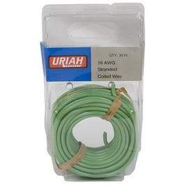 Automotive Wire, Insulation, Green, 16 AWG, 30-Ft.