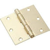 Door Hinge, Interior, Square-Edge, Satin Brass, 3.5-In.