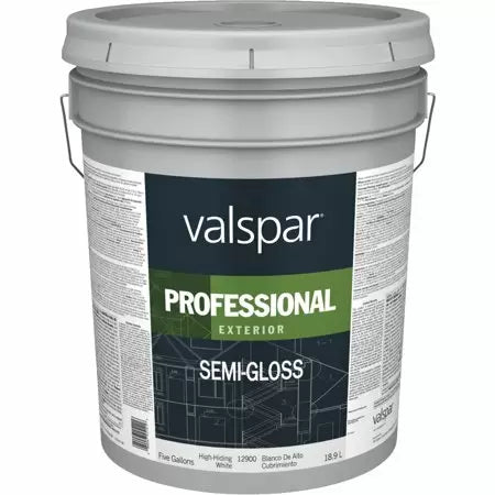 Valspar® Professional Exterior Paint 5 Gallon Semi-Gloss Hi-Hide White