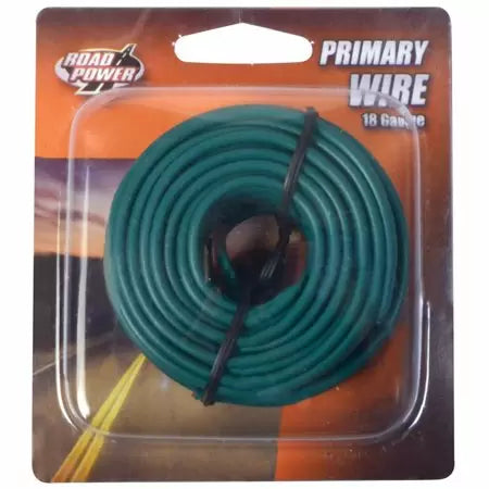 Southwire 18 gau Primary Wire, Copper - Green - 33 ft.
