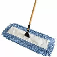 Rubbermaid 5-Inch x 24-Inch Kut-A-Way Flat Cotton Dust Mop with 60-Inch Handle, FGU83228BL00