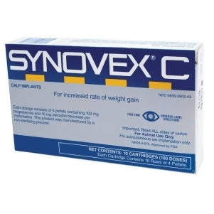 Zoetis Large Animal Synovex C Calf Implant 100 Doses {10 Cartridges} Increase Growth & Weight Gain