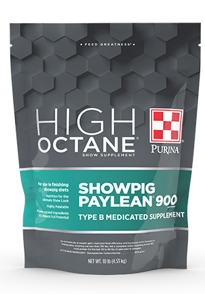 Purina® High Octane® Showpig Paylean® 900 Medicated Supplement