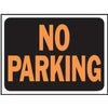 No Parking Sign, Plastic, 9 x 12-In.