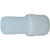 Pipe Fitting, Insert Adapter, White Nylon, 3/4-In., MIP x Insert