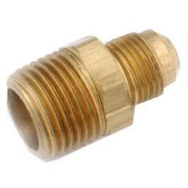 Pipe Fittings, Flare Connector, Lead Free Brass, 1/4 x 1/4-In. MPT