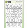 House Address Number & Letter Set, Peel & Stick, White Vinyl, 2-In.