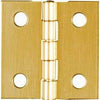 4-Pk., 1 x 1-In. Broad Hinges, Light-Duty, Brass