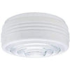 Drum Light Shade, White With Clear Lens, 6.5-In.