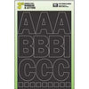 House Address Number & Letter Set, Peel & Stick, Black Vinyl, 3-In.