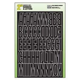 House Address Number & Letter Set, Peel & Stick, Black Vinyl, 2-In.