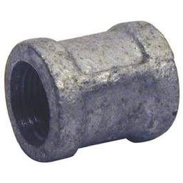 Pipe Fitting, Galvanized Coupling With Stop, 1-In.