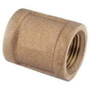 Pipe Coupling, Lead Free Rough Brass, 1/2-In.