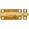 Door Barrel Bolt, Dull Brass, 4-In.