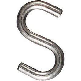 Open S Hook, Stainless Steel, 2-In.