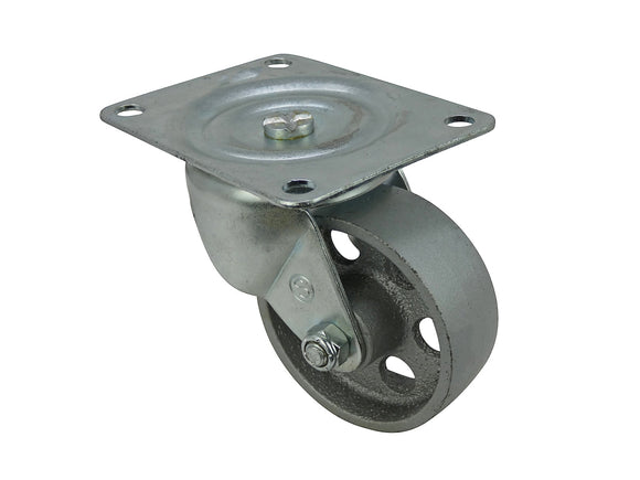 Shepherd Hardware 3-Inch Swivel Plate Cast Iron Caster, 250-lb Load Capacity