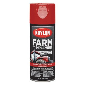 Krylon K01933000 Farm & Implement Spray Paint, International Harvester Red ~ 12 oz Aerosol