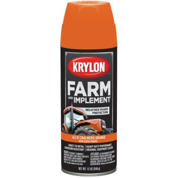 Krylon K01940000 Farm & Implement Spray Paint, Allis Chalmers Orange ~ 12 oz Aerosol