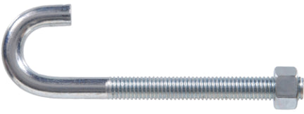 1/2-13X6 ZINC PLATED J-BOLT W/NUT