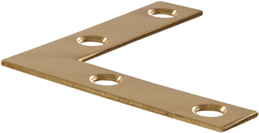 2  SOLID BRASS FLAT CORNER IRON