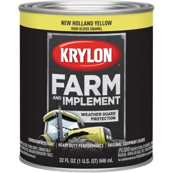 Krylon K02032000 Farm & Implement Paint, New Holland Yellow ~ Qt