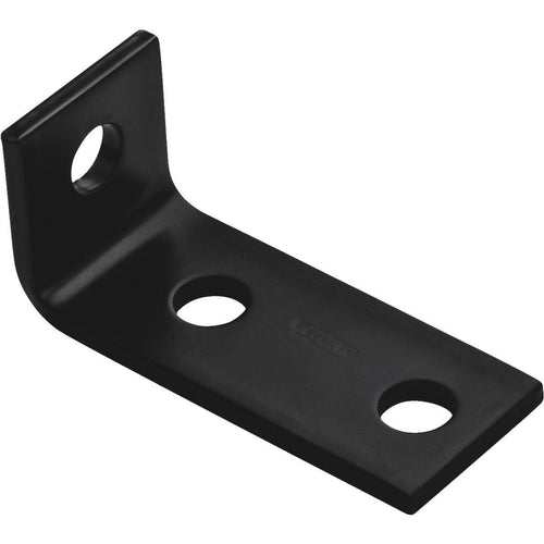 National 3.5 In. x 1.5 In. x 3/16 In. Black Heavy Duty Offset Leg Corner Brace