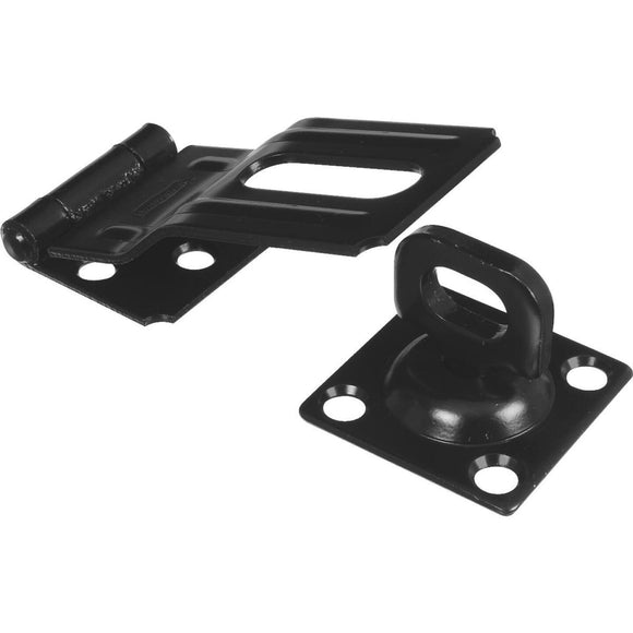 National V32 3-1/4 In. Black Swivel Hasp