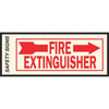 Hy-Ko Vinyl Sign, Fire Extinguisher with Arrow Right