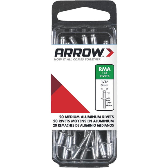 Arrow 1/8 In. x 1/4 In. Aluminum Rivet (20 Count)