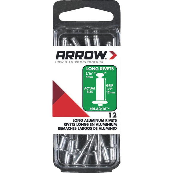 Arrow 3/16 In. x 1/2 In. Aluminum Rivet (12 Count)