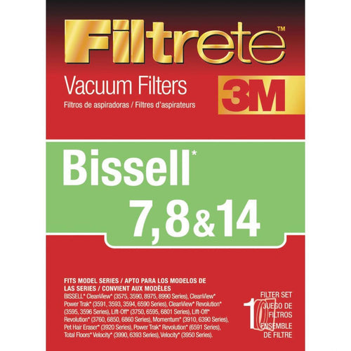 3M Filtrete Bissell 7, 8, & 14 Allergen CleanView, Power Trak, Lift-Off Revolution Vacuum Filter