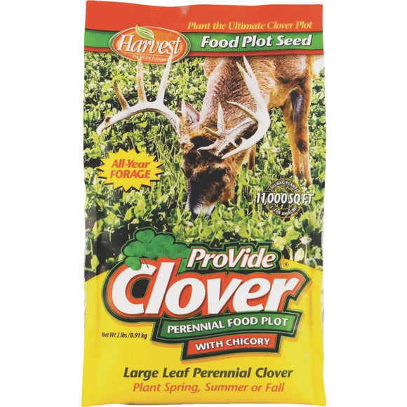 Evolved Harvest ProVide 2 Lb. 11,000 Sq. Ft. Coverage Area Clover Perennial Deer Forage Food Plot with Chicory
