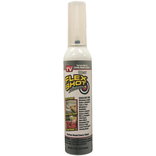 FLEX SHOT 8 Oz. Adhesive Rubber Sealant, Clear