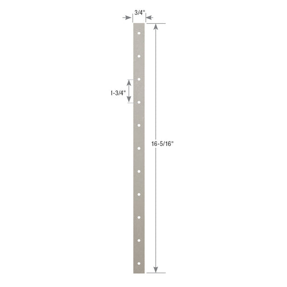 Mitek LSTA Series LSTA12 Light-capacity Strap Tie, 12 In L, 1-1/4 In W, Galvanized
