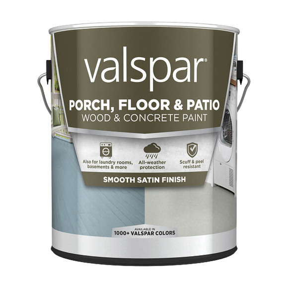 Valspar® Latex Satin Porch, Floor & Patio Paint Satin 1 Gallon Light Gray