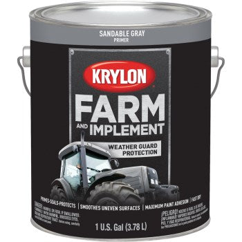 Krylon K01981000 Farm & Implement Paint, 1981 Sandable Gray Primer ~ Gallon