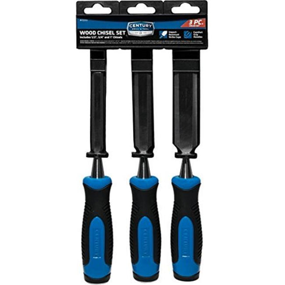 Century Drill And Tool 3 PIECE PROFESSIONAL WOOD CHISEL SET