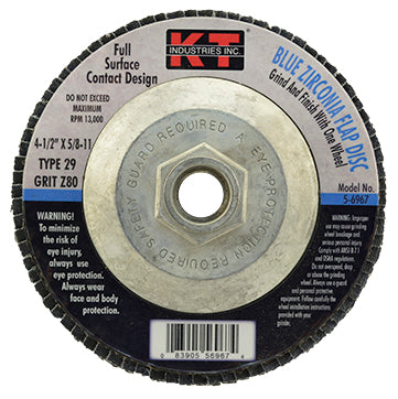 K-T Industries 4.5 X 5/8-11 X 80g T29 Bz Flap Disc