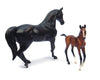 Breyer Raven Black Morgan Mare & Red Bay Foal